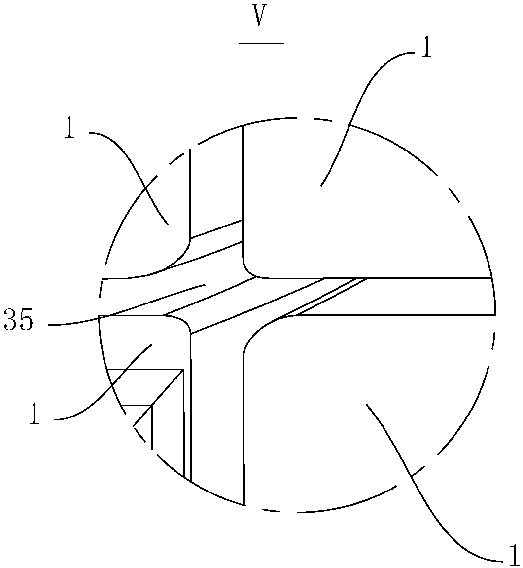 Processing device of carbon fiber composite material blade grid and blade grid