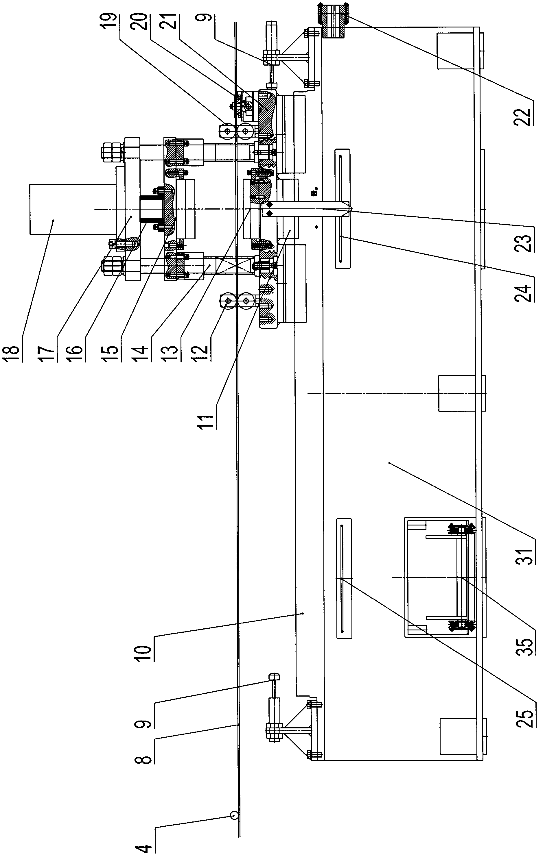Roll forming processing method for online punching and production line