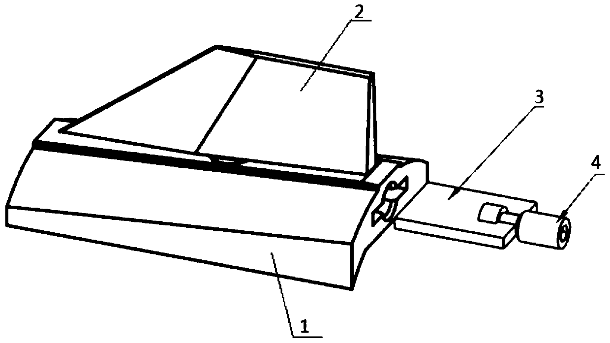 Rudder mounting structure of blowing model