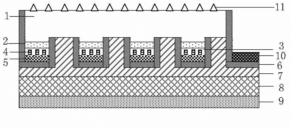 Laser stripping film LED (Light-Emitting Diode) and preparation method thereof