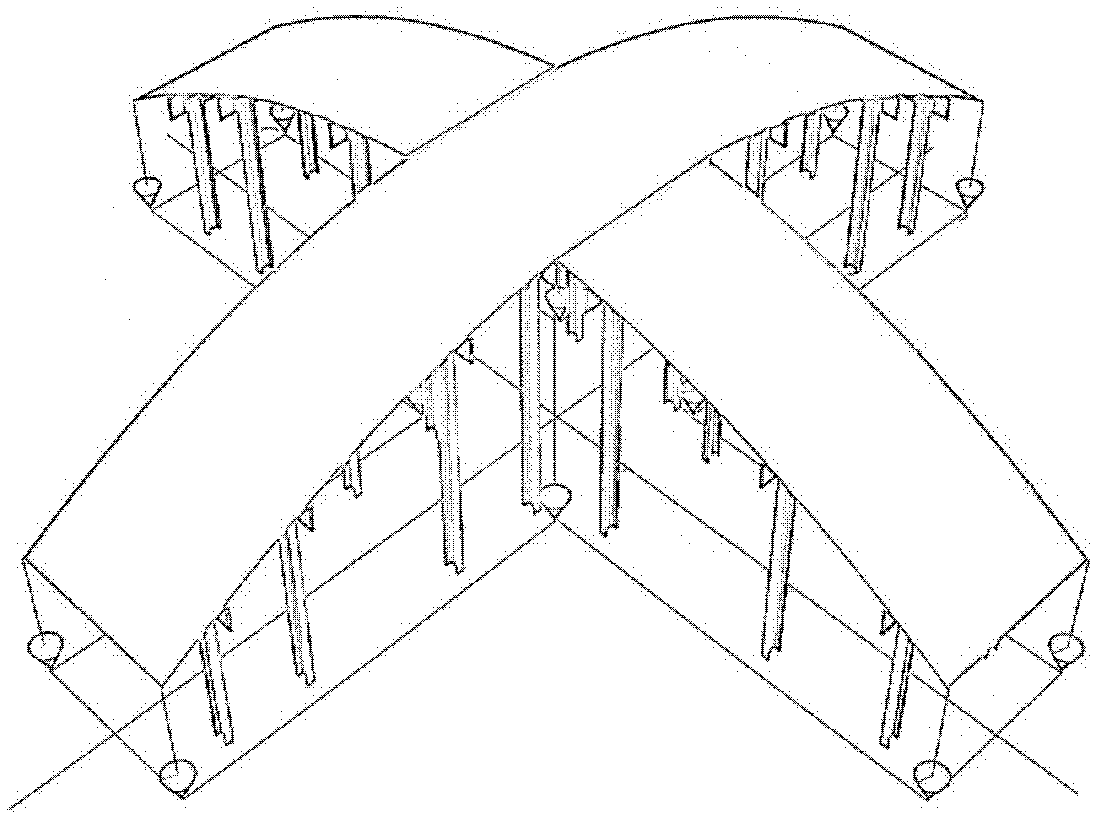 X-shaped bent colored ribbon and making method thereof
