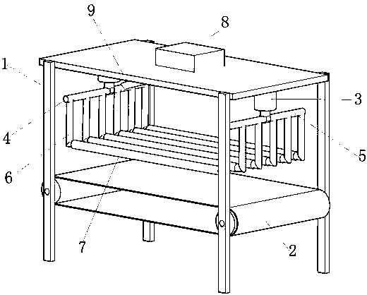 A glass bottle conveyor