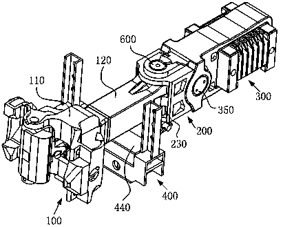 H-shaped coupler assembly and rail vehicle