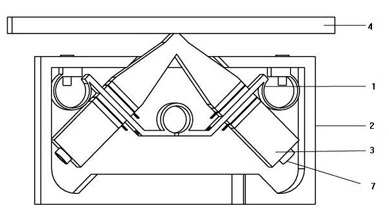Flexible hinge based clamping and positioning device for linear ultrasonic motor