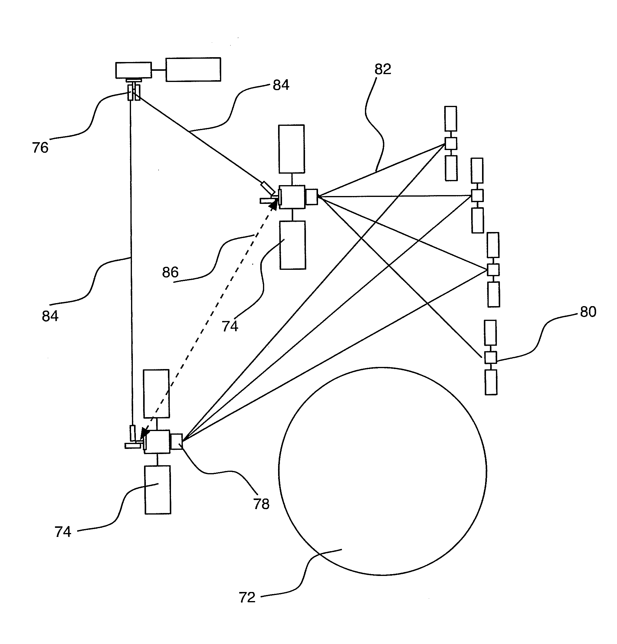 Optical navigation attitude determination and communications system for space vehicles
