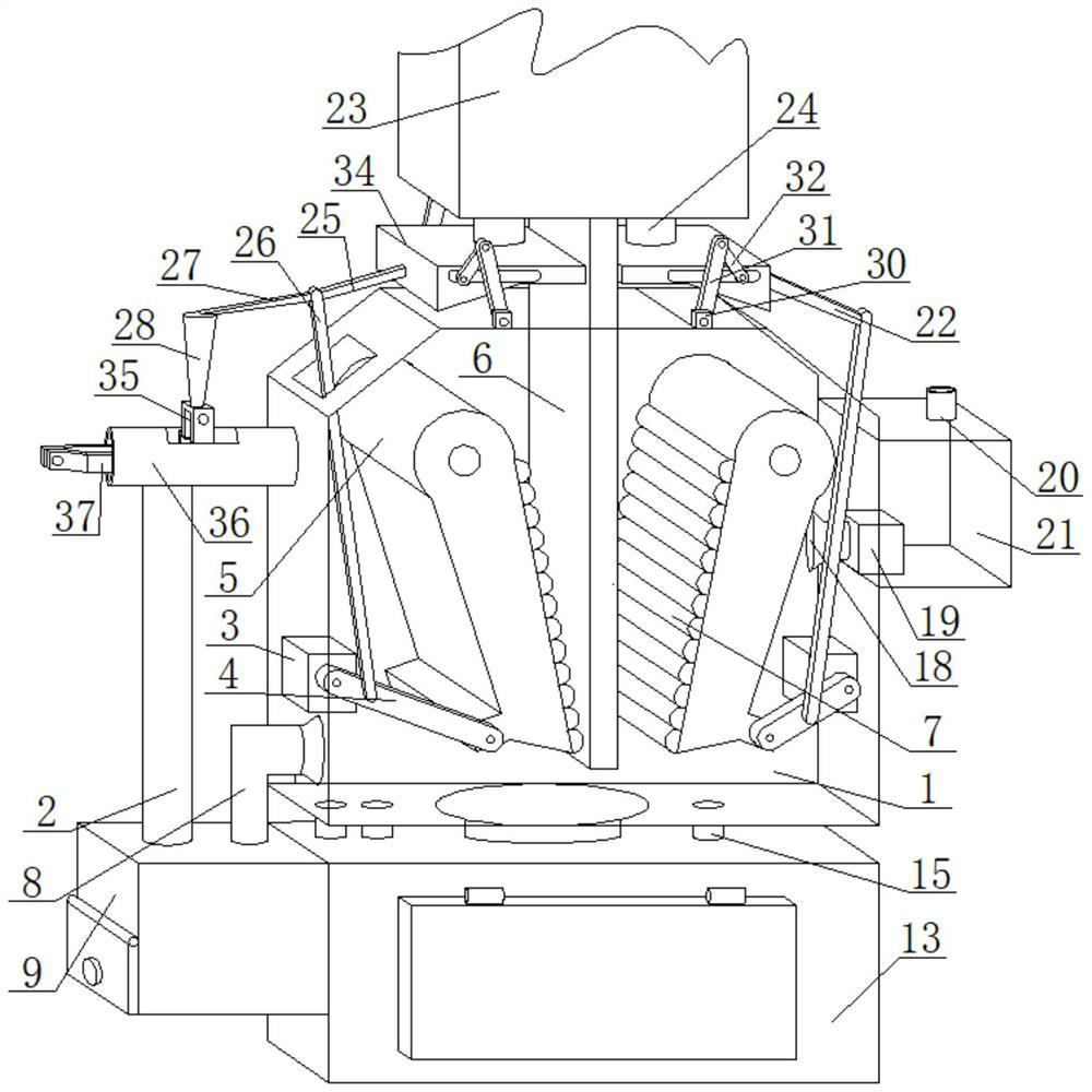 Raw material pretreatment device for cement processing capable of reducing dust overflow