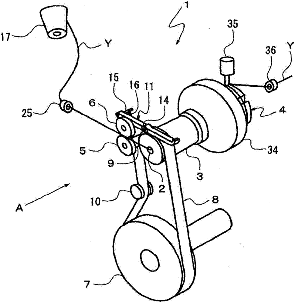 Weft yarn measuring and storing device of loom