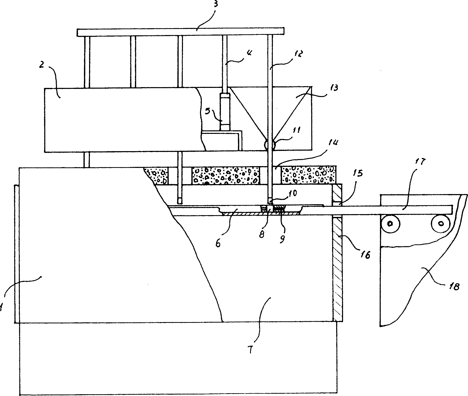Coke stamping method and apparatus for top coal loading coke oven
