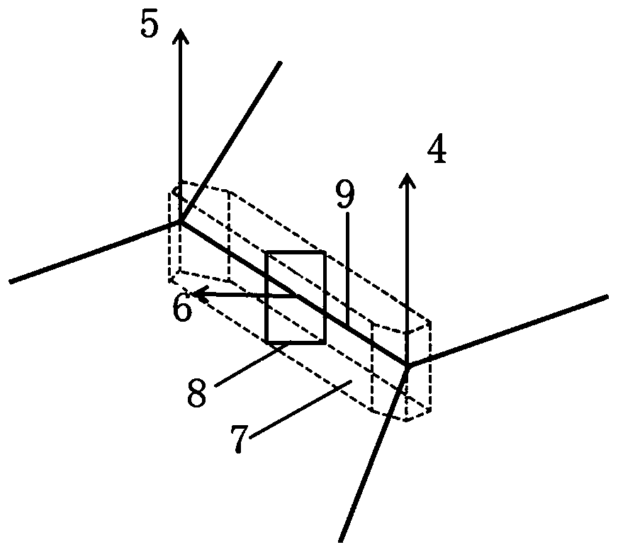 Irregular grid structure construction method determined by longitudinal symmetry surface of each rod member