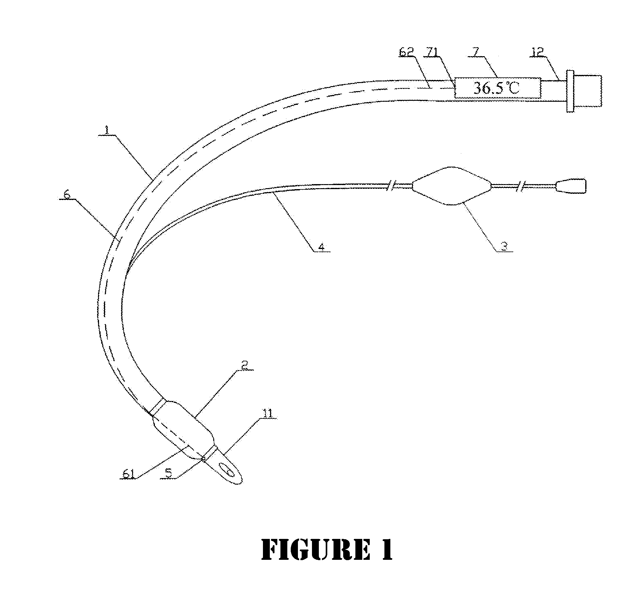 Artificial Airway with Integrated Core Temperature Monitor