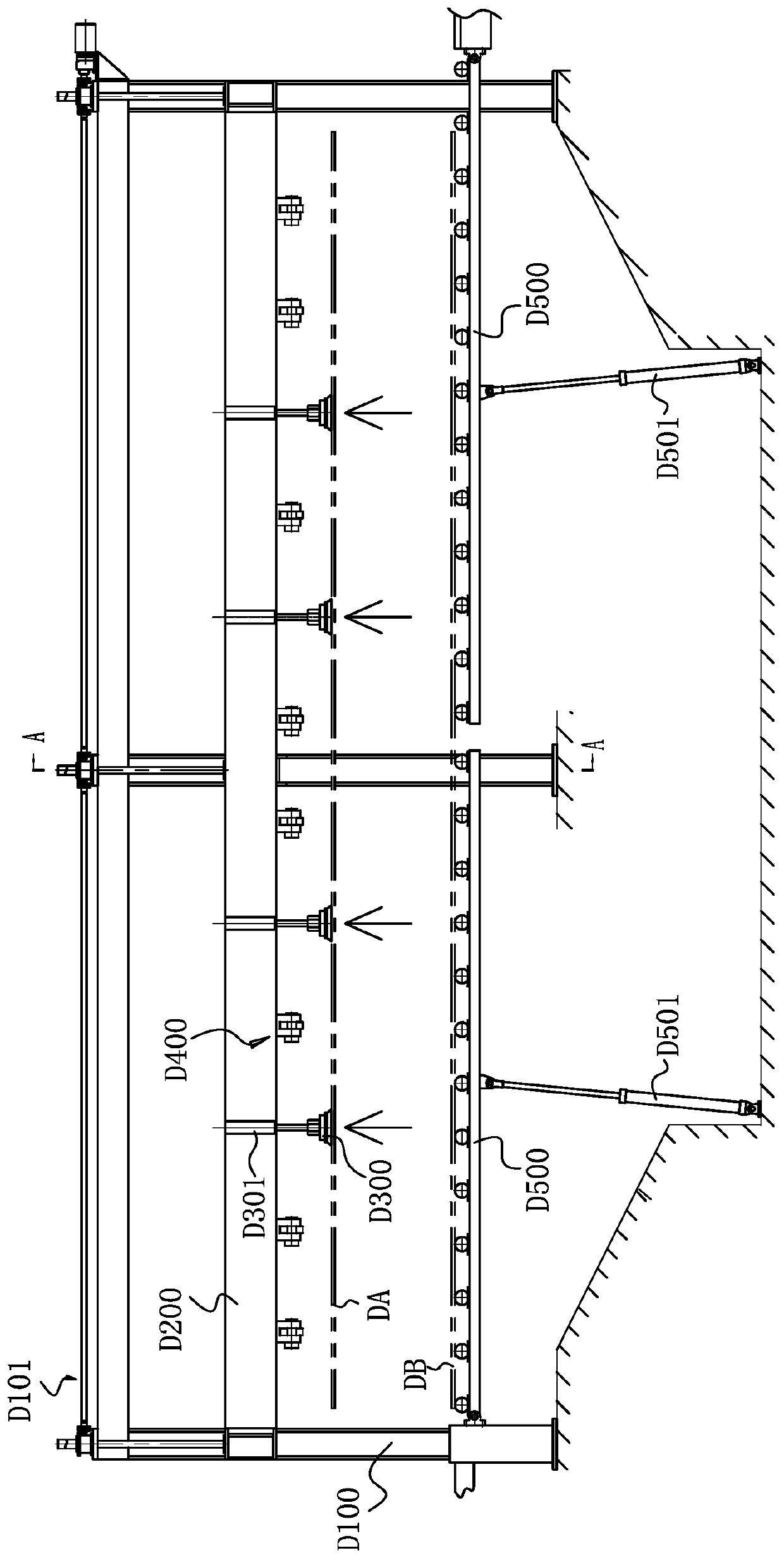 Hot-rolled double-layer bimetal composite plate splitting and turning machine