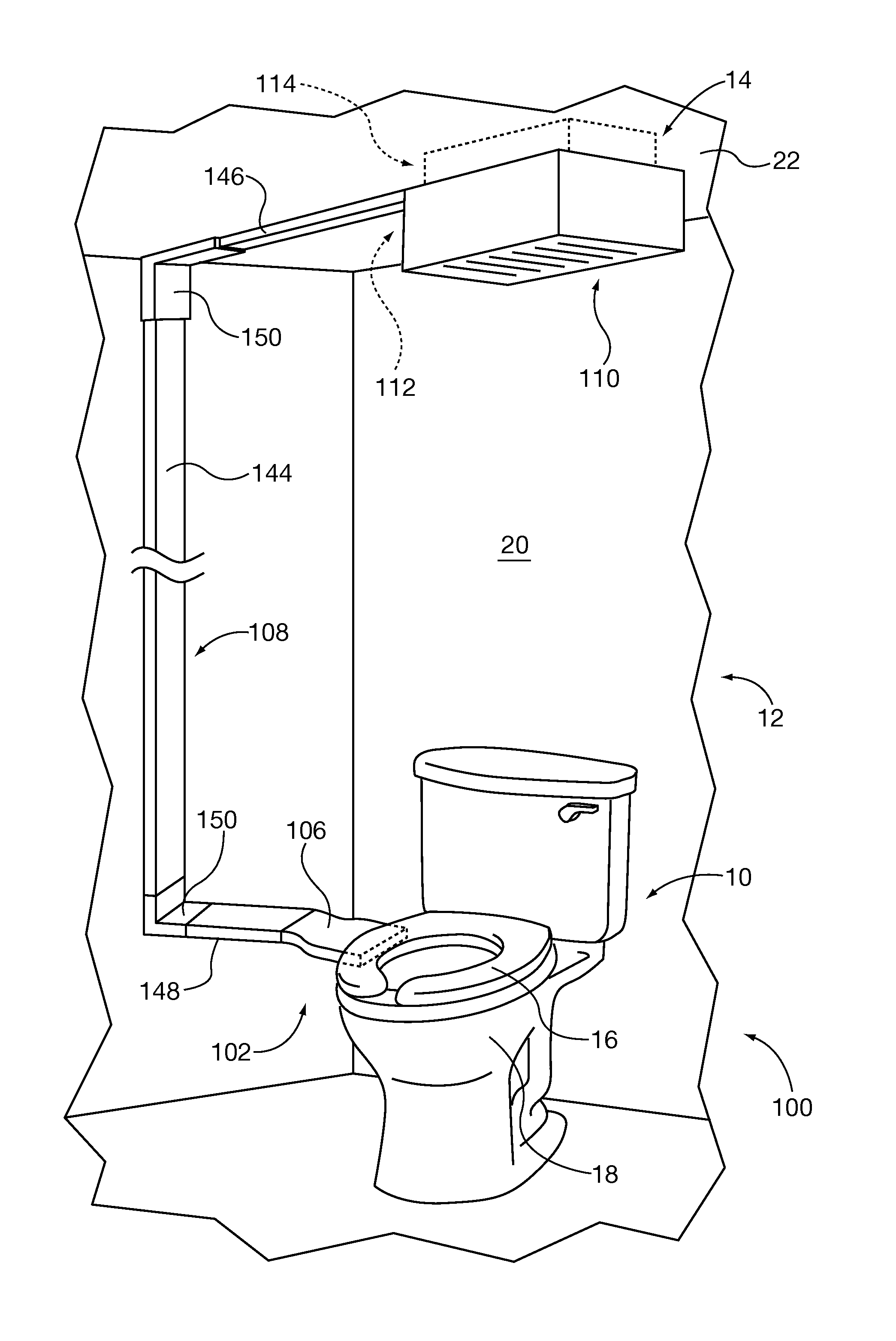 Commode ventilator