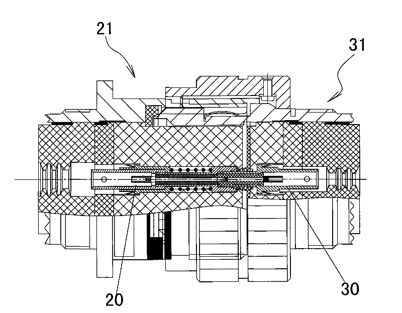 Coaxial contact element and electric coupler using same