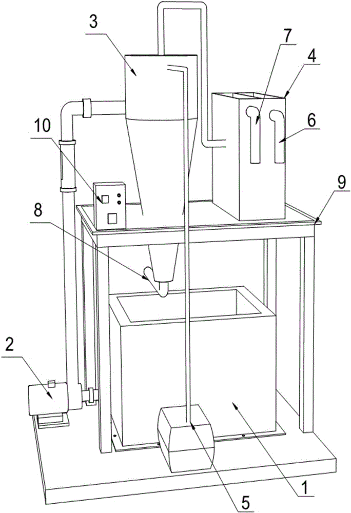Device for treating carbon tetrachloride in groundwater with spiral-flow aeration method, and carbon tetrachloride removing method