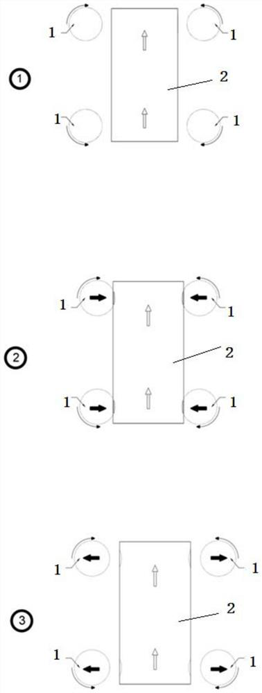 Groove-jumping type grooving process for dry-method paved ceramic tiles