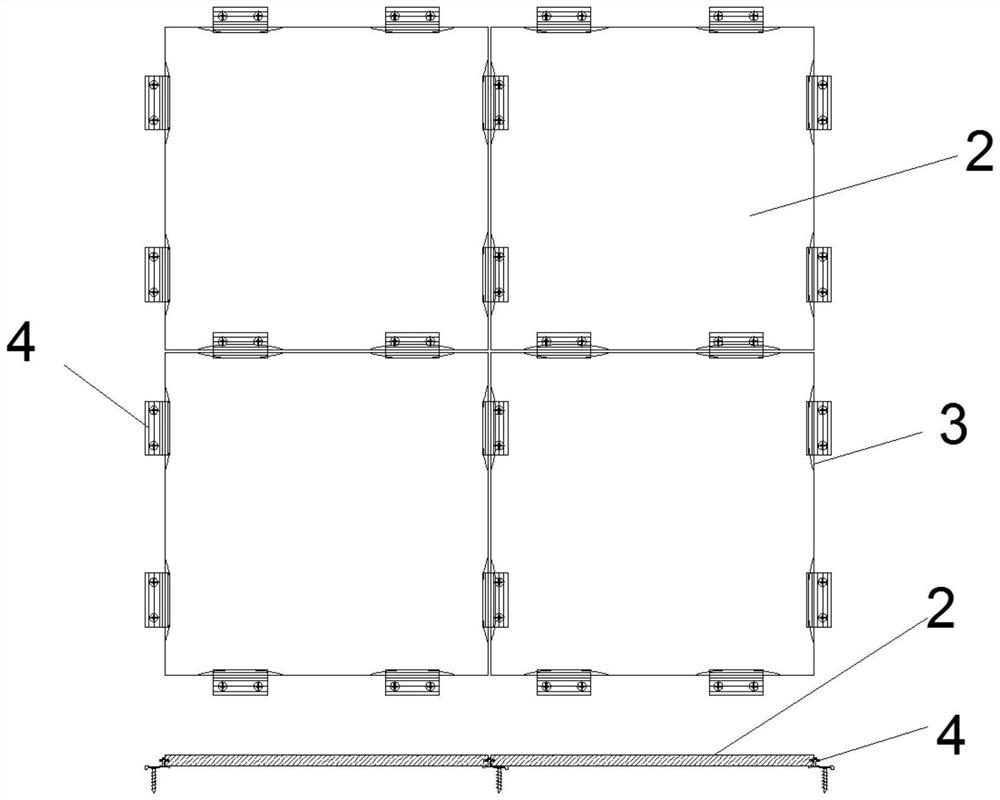 Groove-jumping type grooving process for dry-method paved ceramic tiles