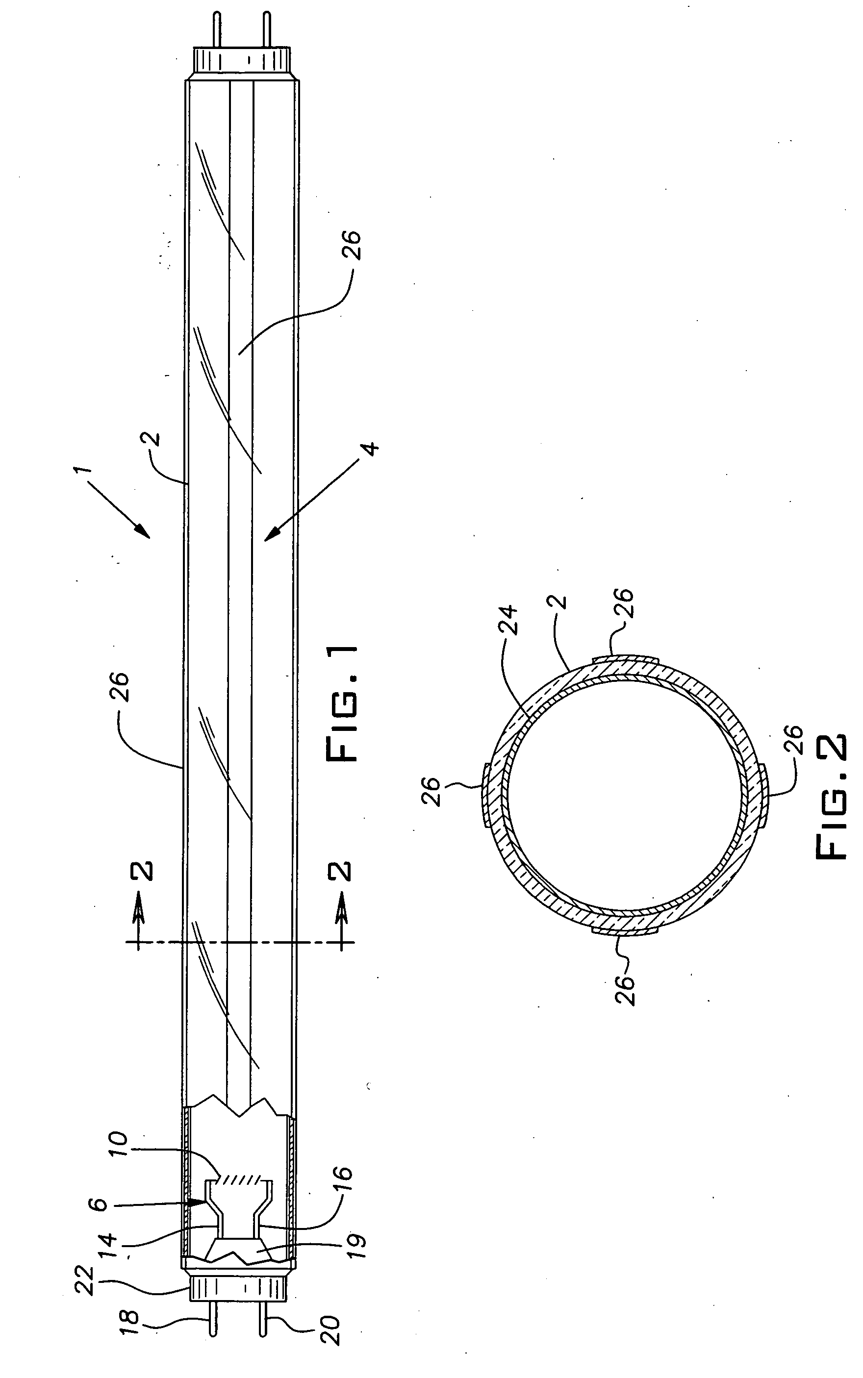 Fluorescent lamp with conductive coating