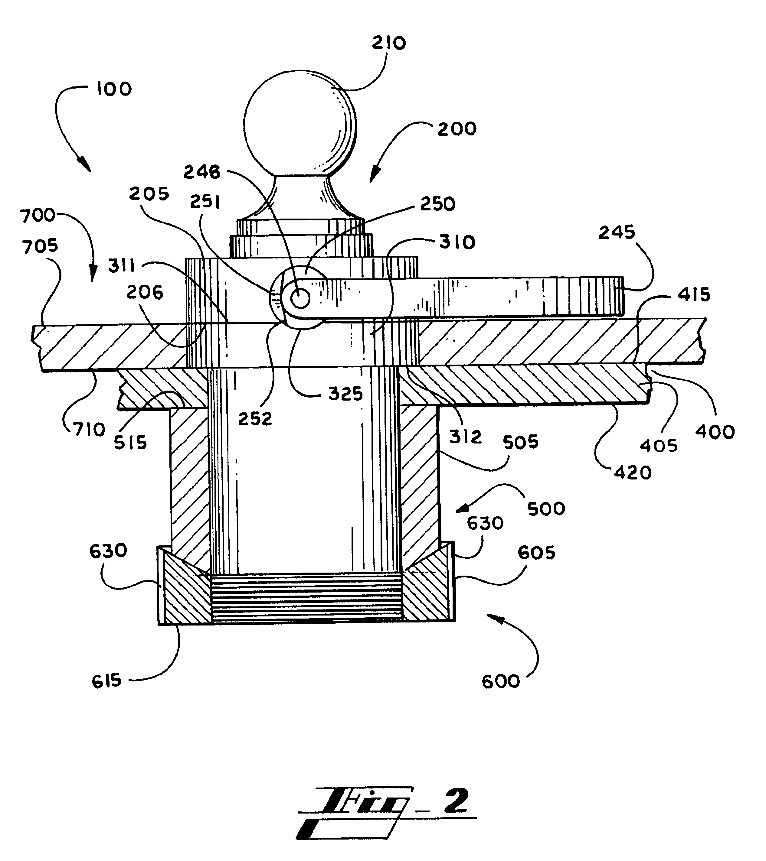 Cam locking removable hitch assembly apparatus and system