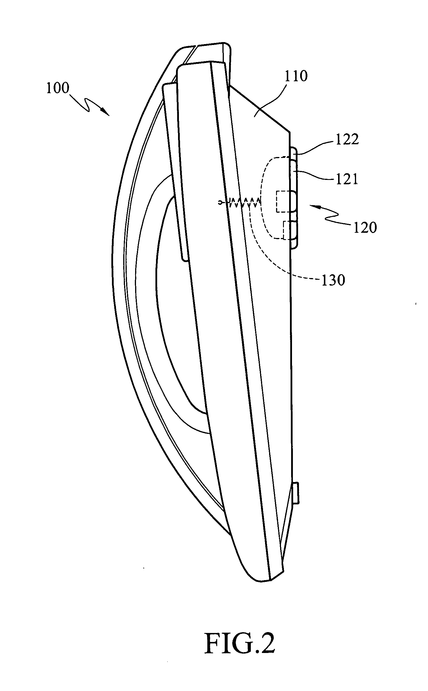 Electronic device with pad height adjustable