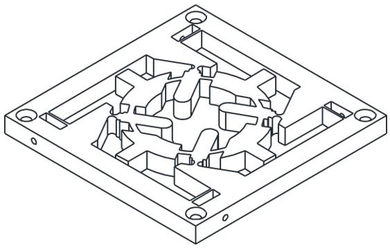 Piezoelectric actuator and control method to improve performance based on quadruped coupling motion