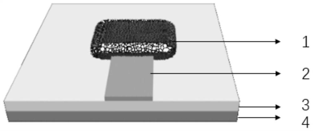 Three-dimensional graphene antenna and preparation method thereof