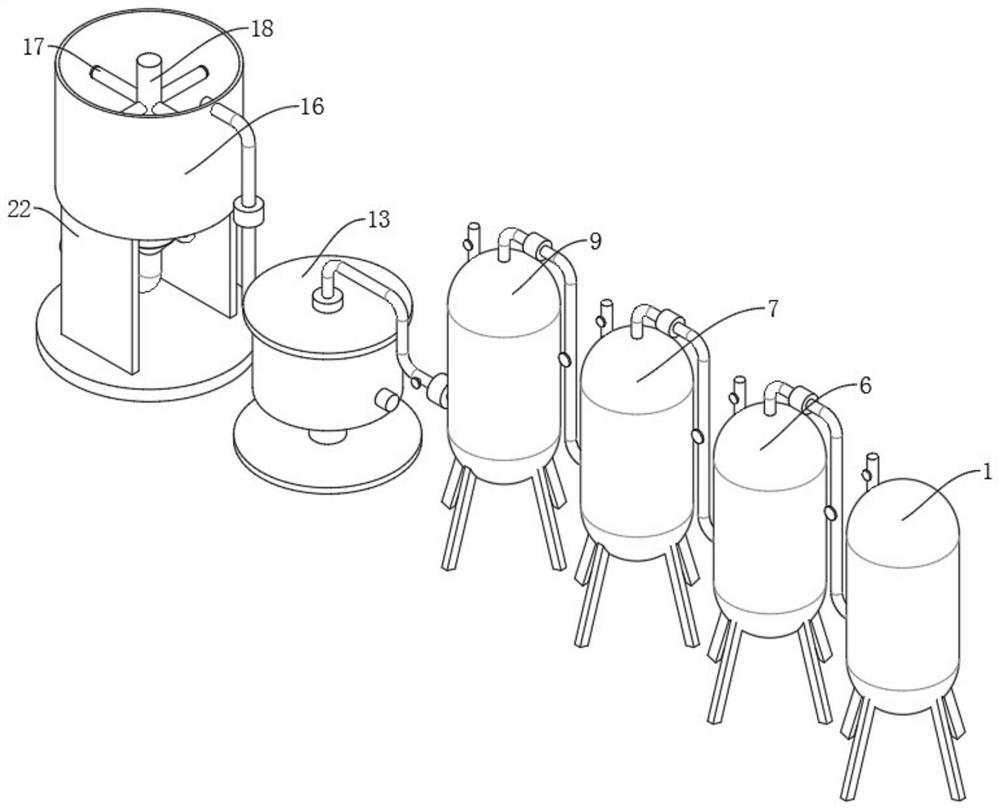 Triazinone production line and preparation method thereof