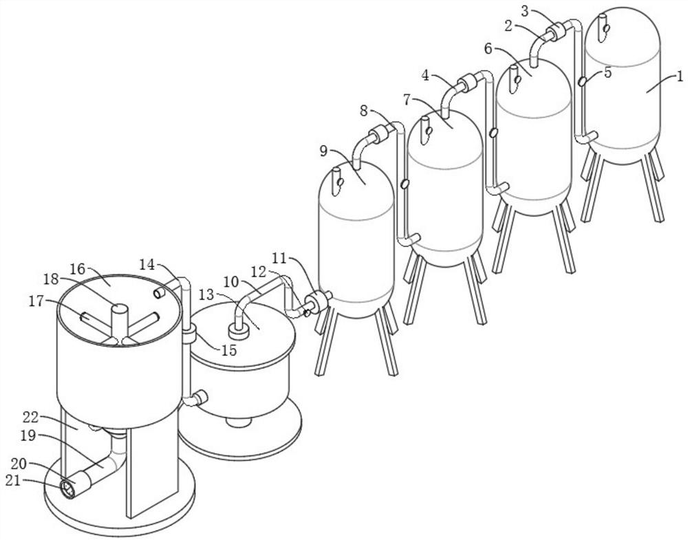 Triazinone production line and preparation method thereof