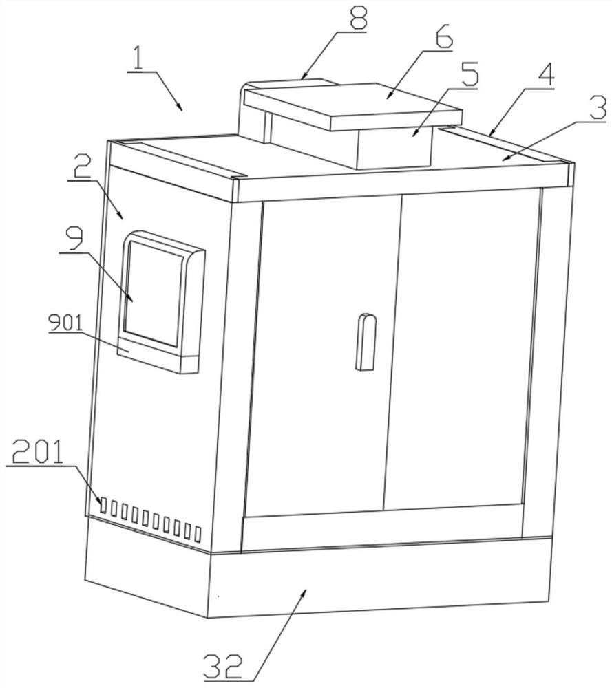 Energy-saving passive power distribution box capable of automatically opening and closing heat dissipation and working method thereof