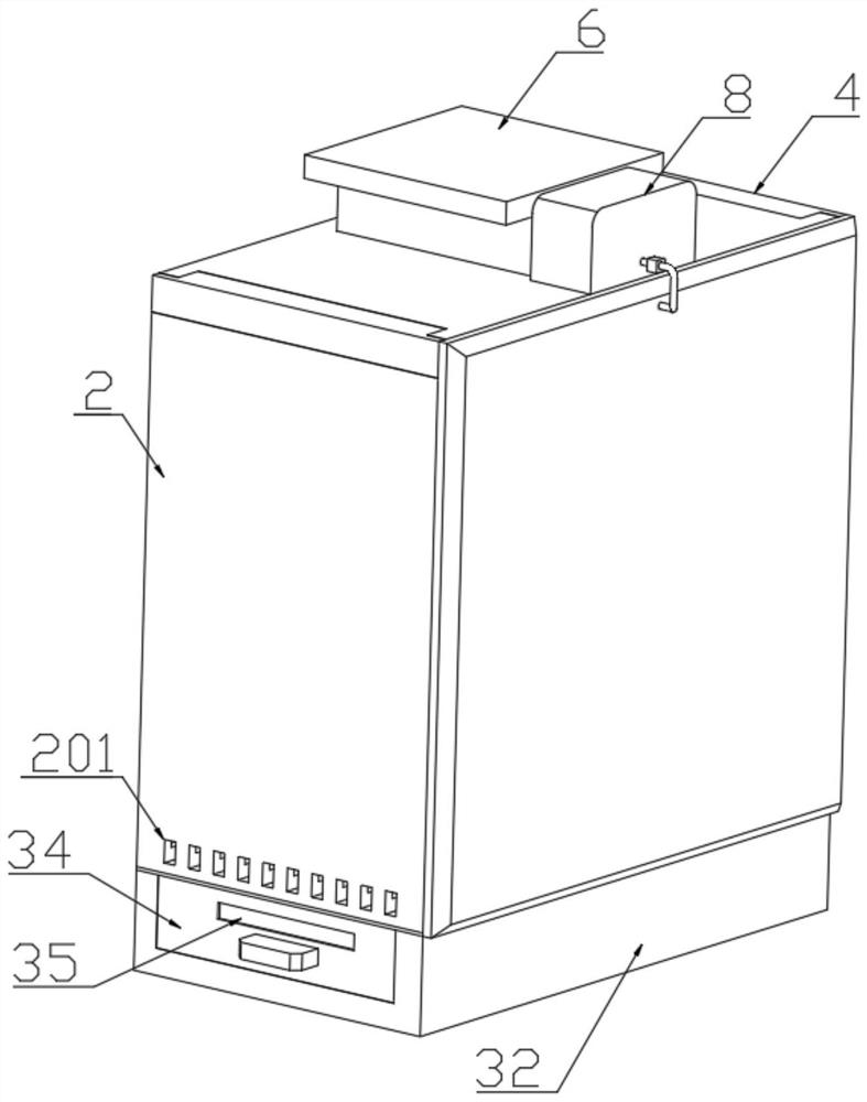 Energy-saving passive power distribution box capable of automatically opening and closing heat dissipation and working method thereof