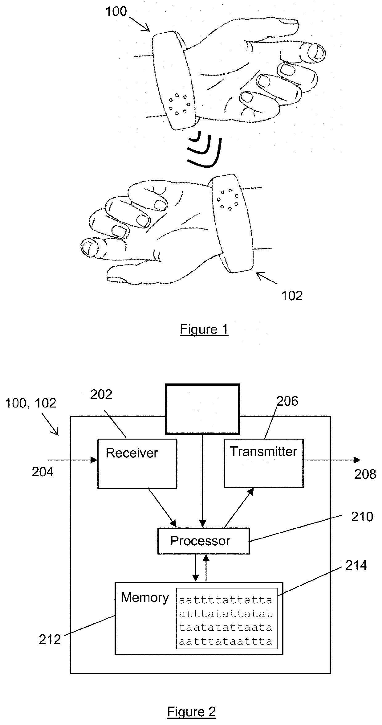 Method and device for comparing personal biological data of two users