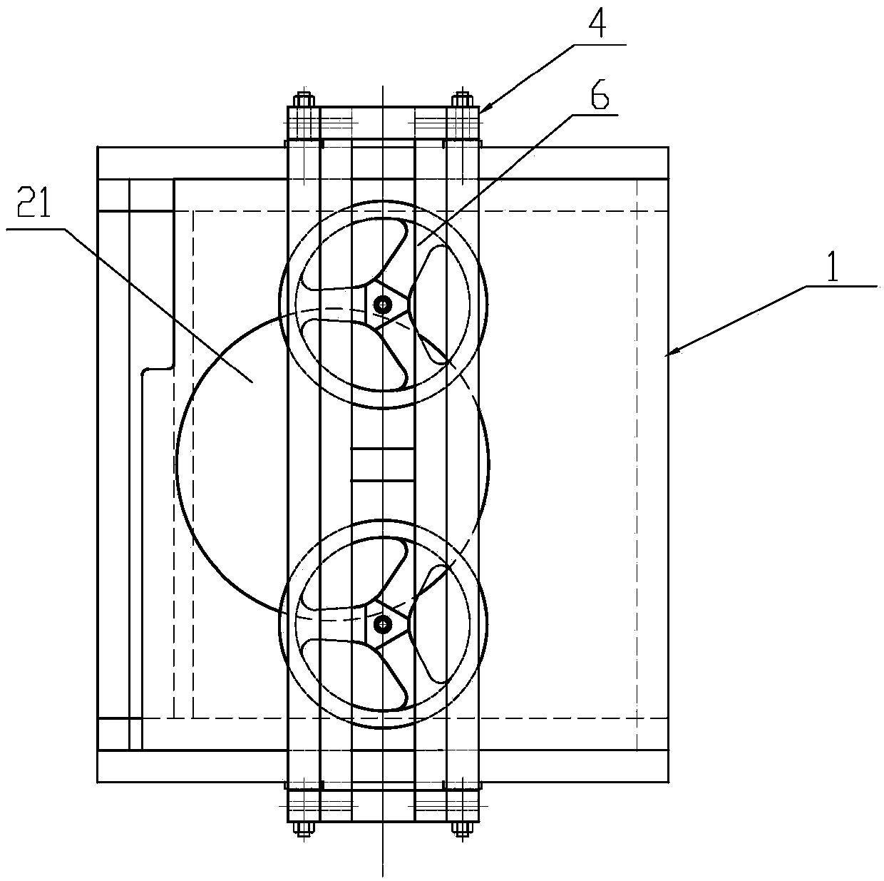 Auxiliary operating platform for assembling butterfly valve with large specification