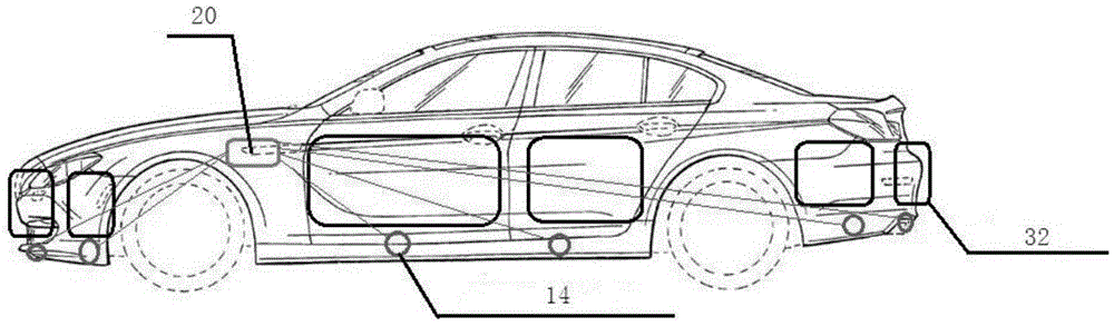 Self-rescuing system and method for water falling of automobile
