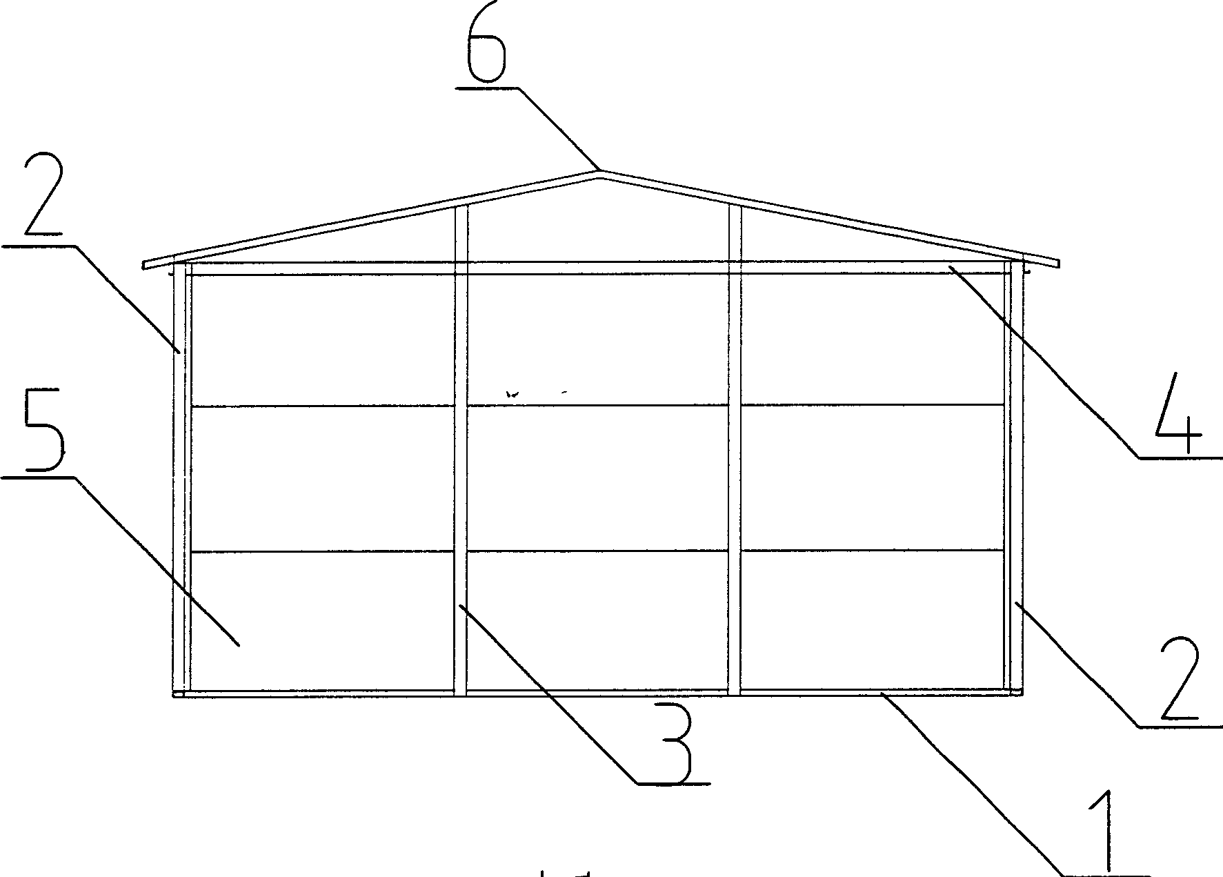 Building structure and installing method for two-layer movable panel house