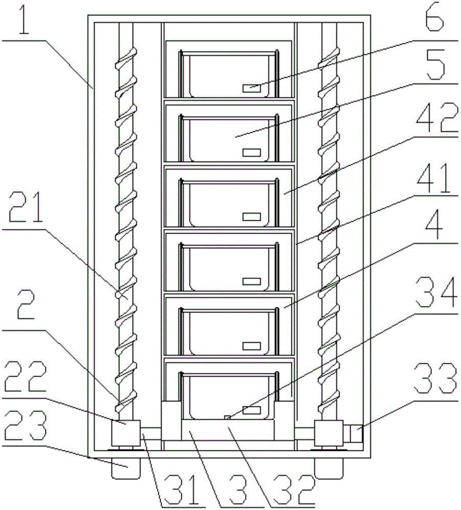 Single-meal-channel outputting device of automatic boxed meal machine