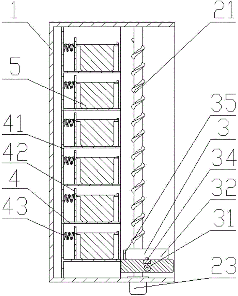 Single-meal-channel outputting device of automatic boxed meal machine