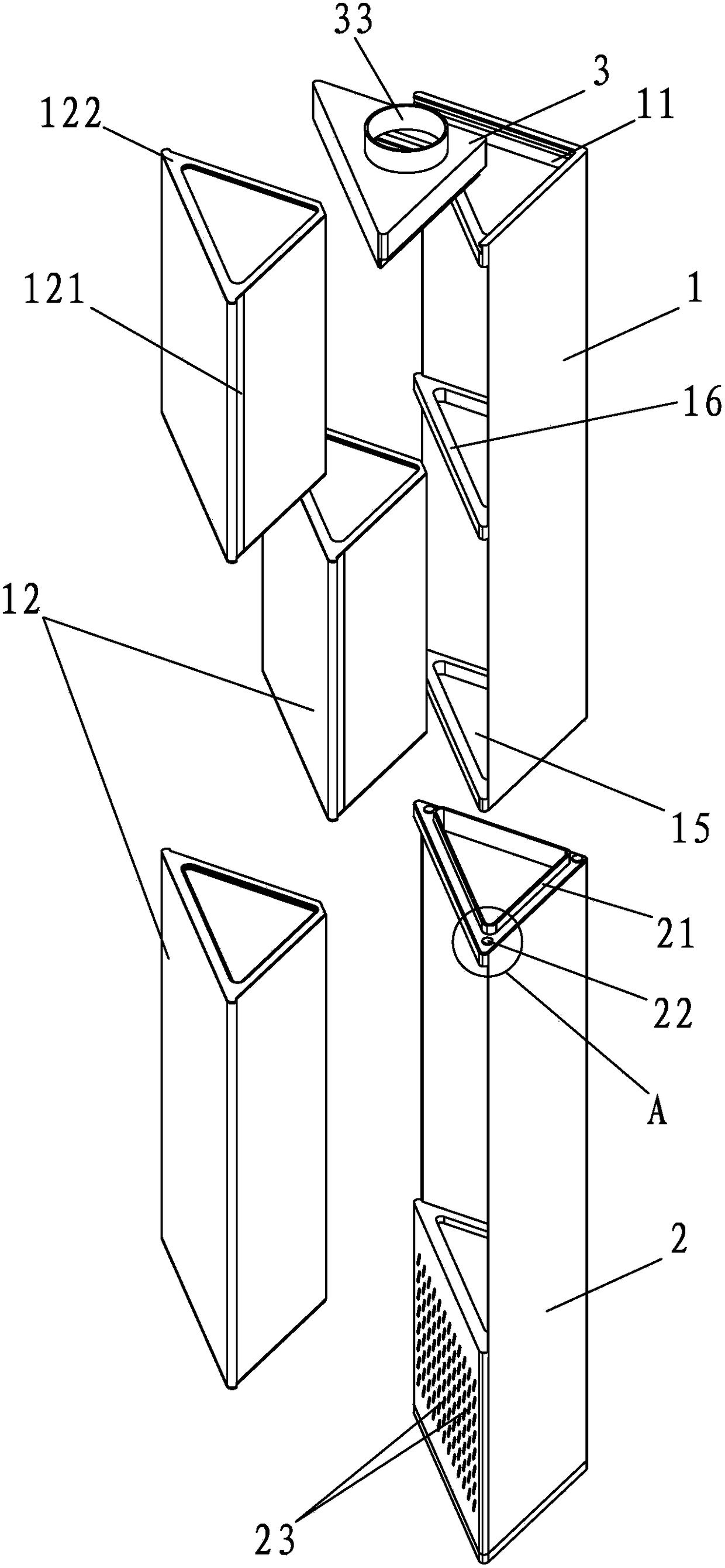 Multifunctional combined air quality handling unit