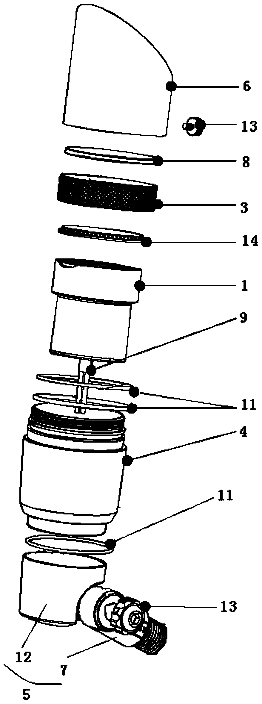 Heat dissipation structure of module spot lamp