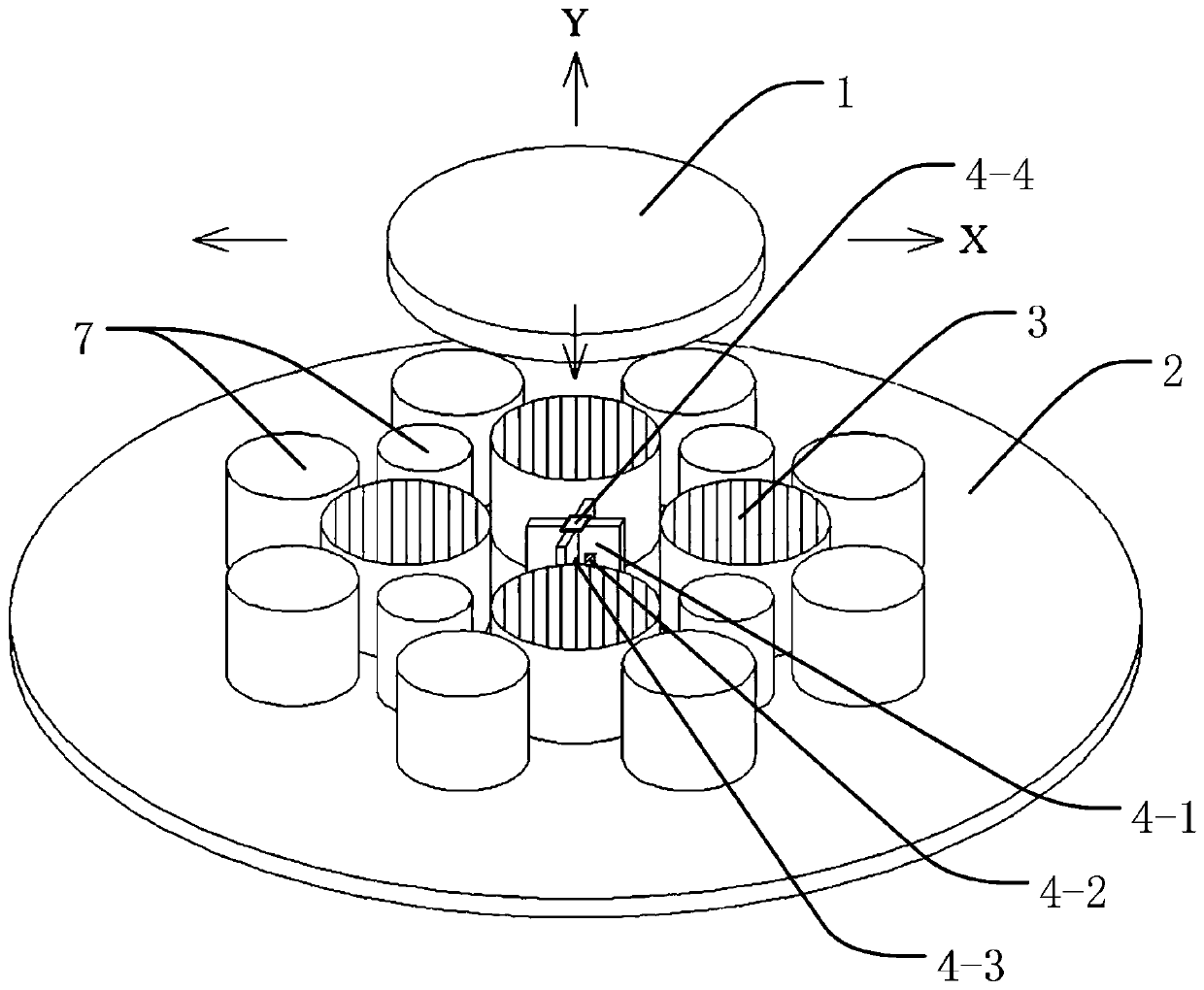 Two-degree-of-freedom magnetic suspension device