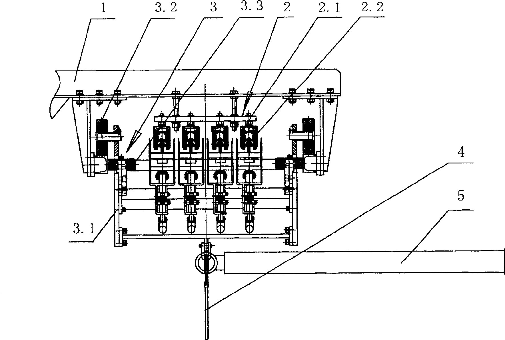 Power supply for tire type gantry crane