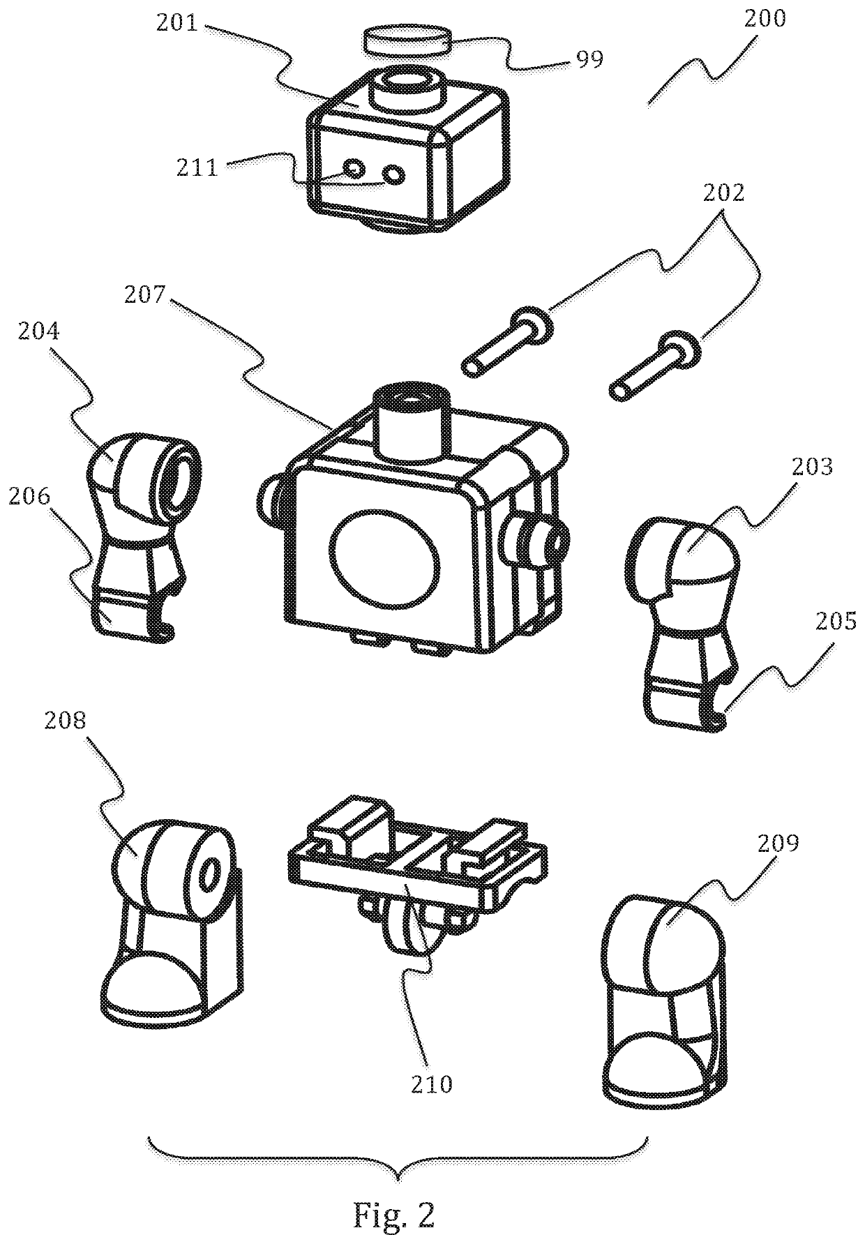 Building block toy figurine and system