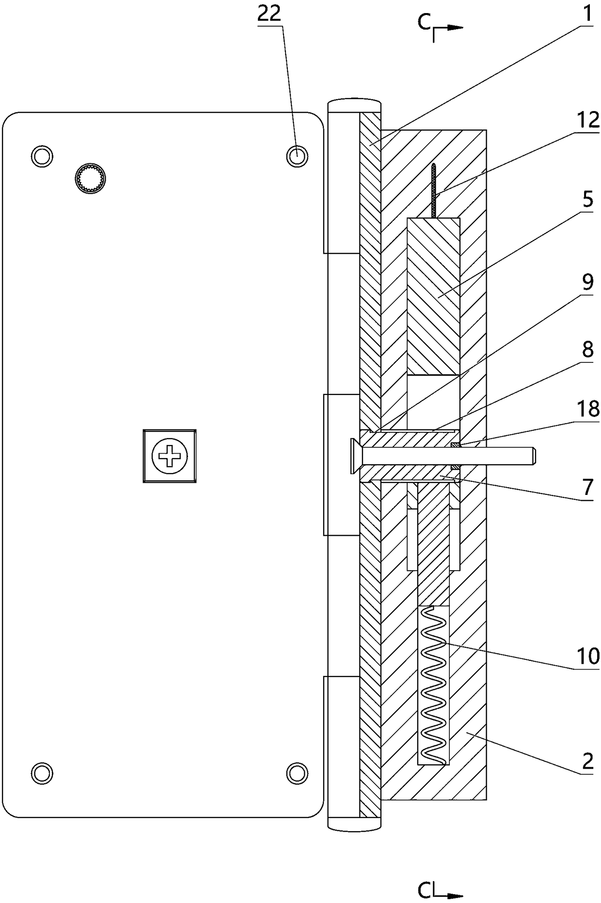 Burglar-proof safety hinge and hinge installing method