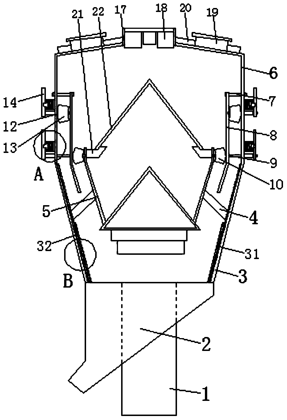 Biaxial multi-channel coarse powder separator