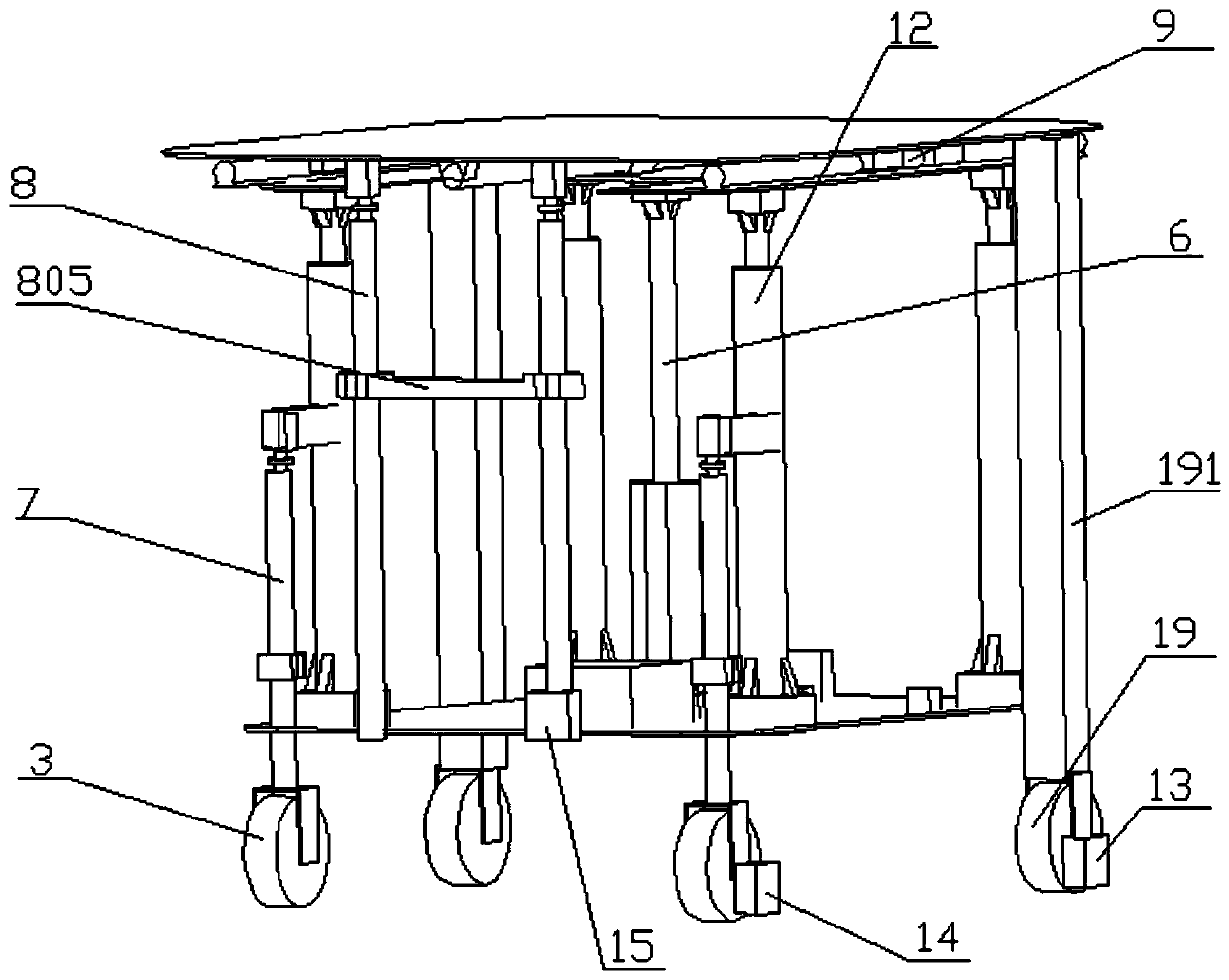 Multifunctional convenience wheelchair for ascending and descending stairs