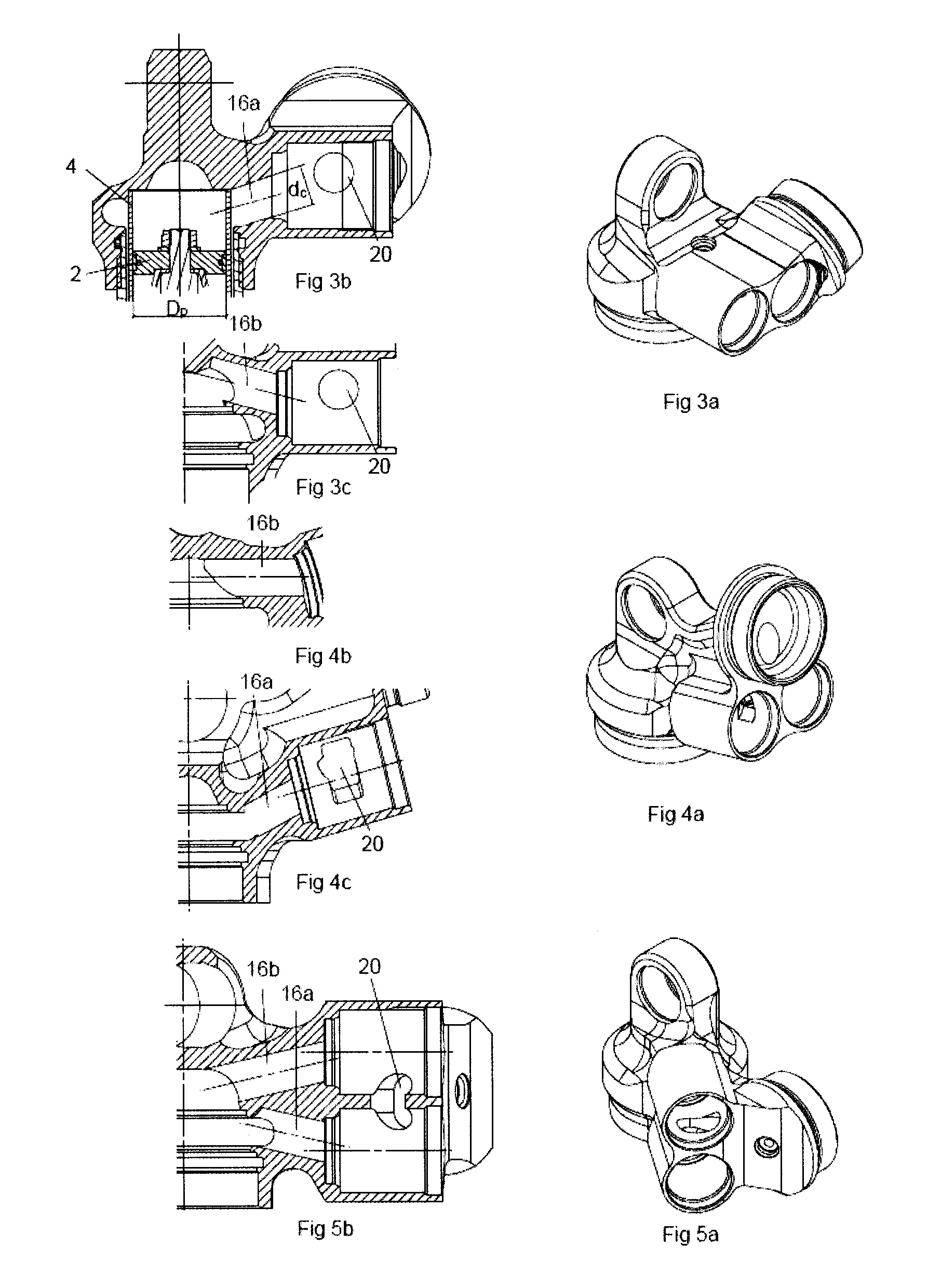 Shock absorber with hydraulic flow ducts