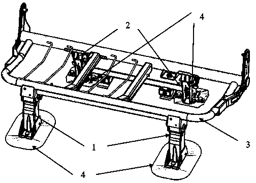 Turnover automobile seat supporting device