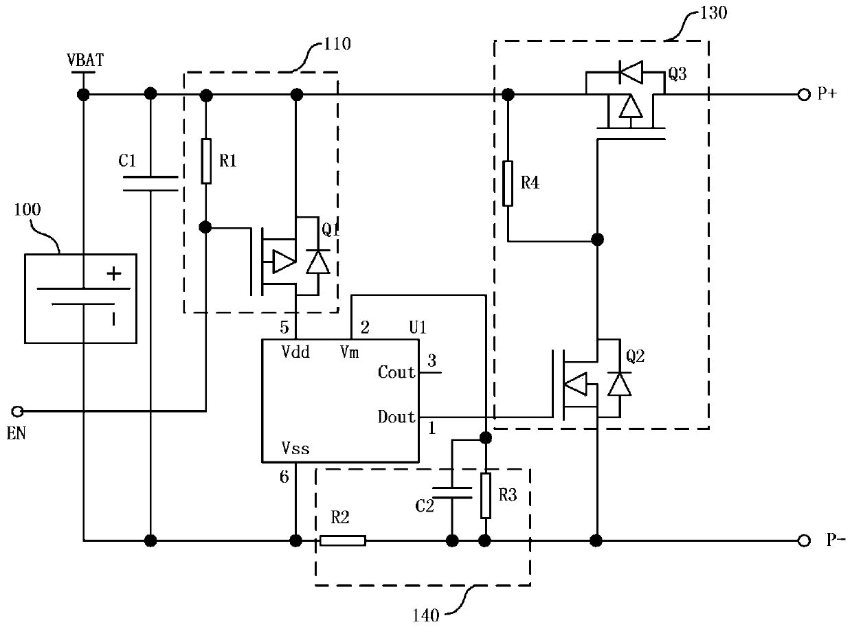 Battery protection circuit, power supply device and electronic device