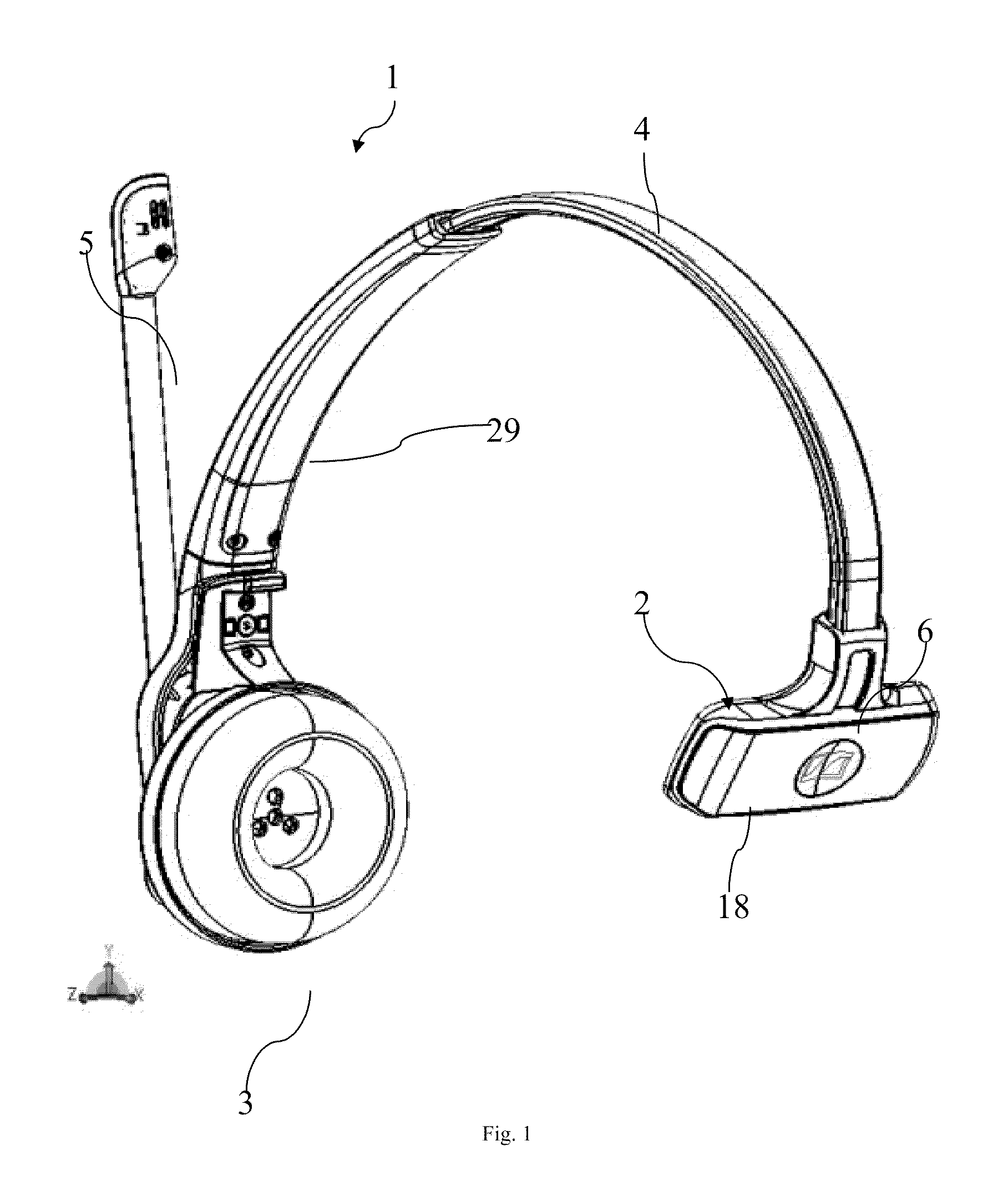 Headset with side support