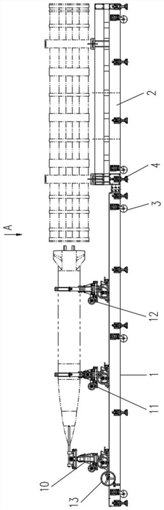 Movable aerospace craft filling device