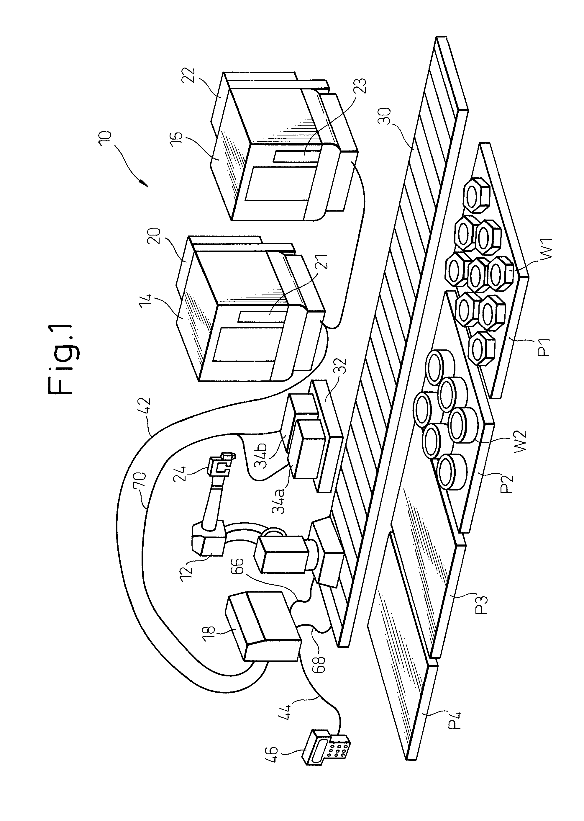 Robot control system provided in machining system including robot and machine tool