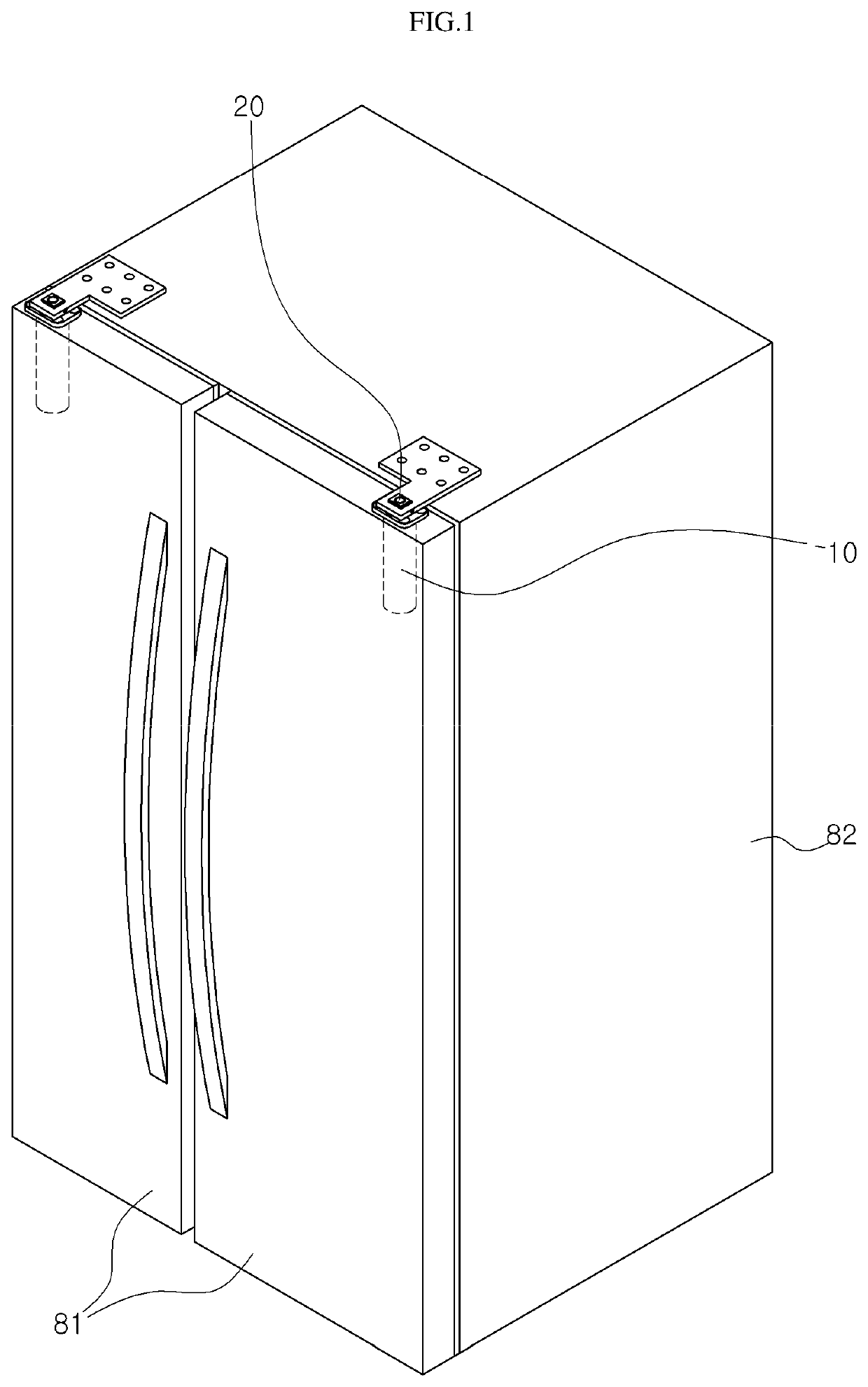 Hinge device for rotating door